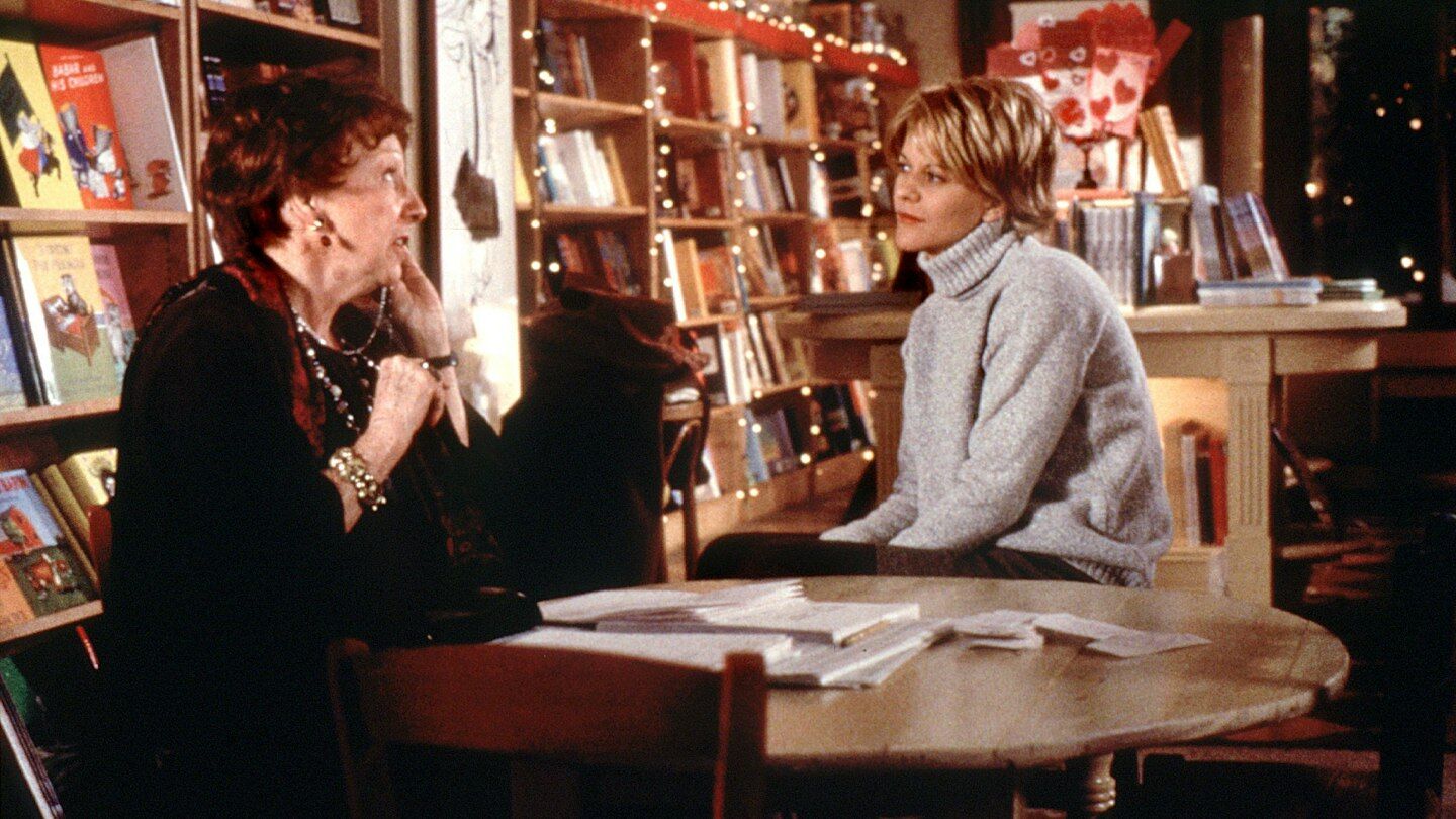 Meg Ryan in the bookshop in You’ve Got Mail