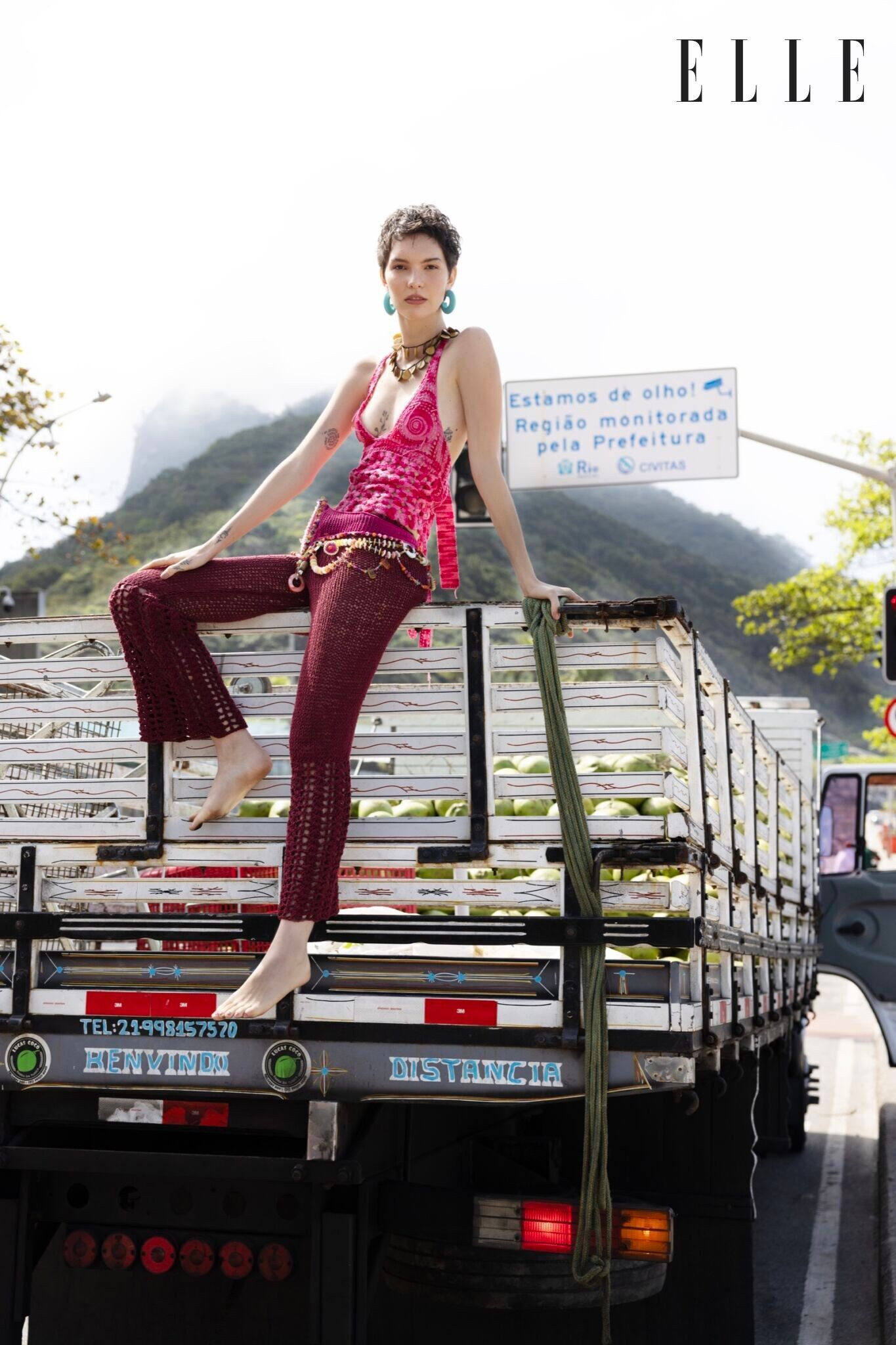 Top and belt, Laura Conce; trousers, Gisa.